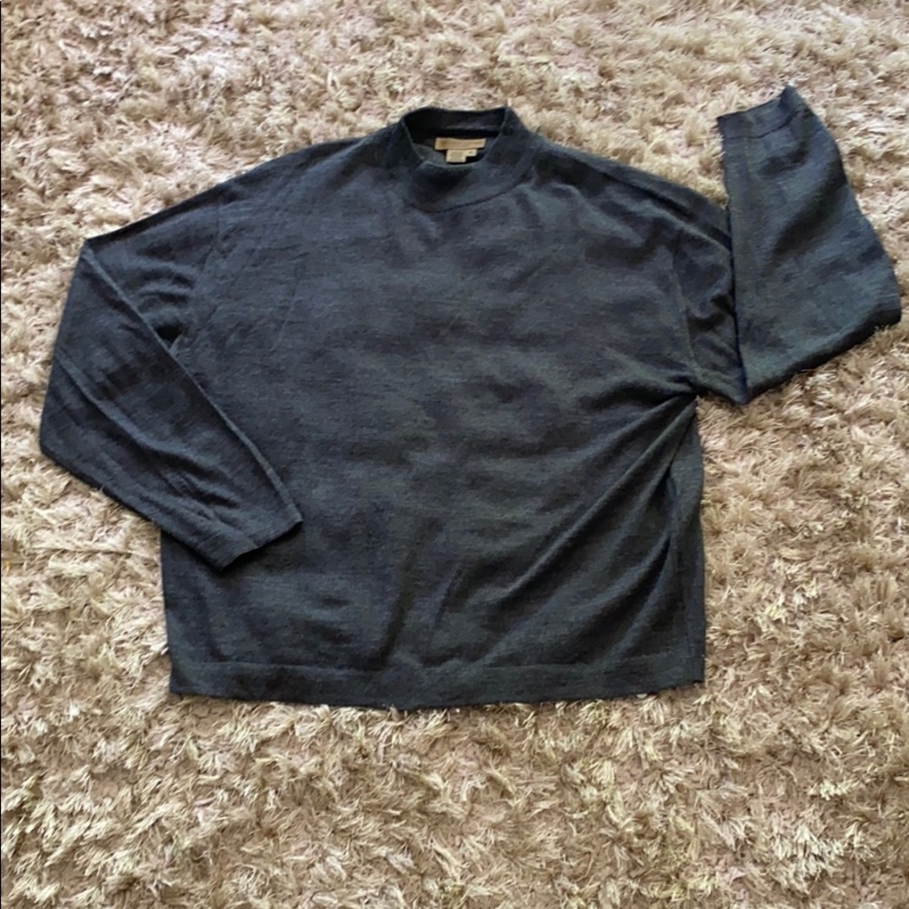 Tricots St Raphael Merino Wool Grey Sweater XL